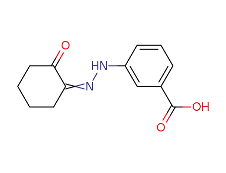 Molecular Structure of 104904-55-4 (Benzoic acid, 3-[(2-oxocyclohexylidene)hydrazino]-)