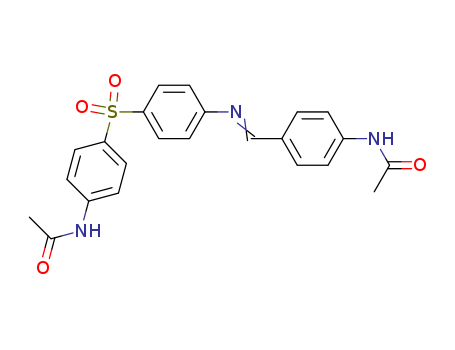 Molecular Structure of 13010-25-8 (Acetamide,N-[4-[[4-[[[4-(acetylamino)phenyl]methylene]amino]phenyl]sulfonyl]phenyl]-)
