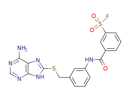 Molecular Structure of 17730-86-8 (3-[(3-{[(6-amino-7H-purin-8-yl)sulfanyl]methyl}phenyl)carbamoyl]benzenesulfonyl fluoride)