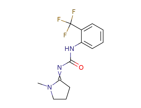 Molecular Structure of 67531-33-3 (Urea, (1-methyl-2-pyrrolidinylidene)[2-(trifluoromethyl)phenyl]-)