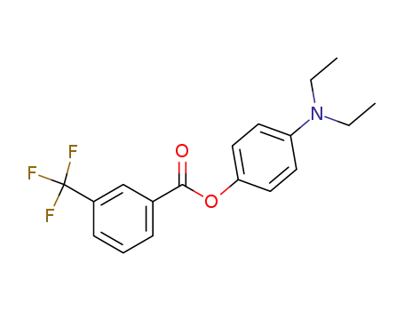 Molecular Structure of 22953-69-1 (Benzoic acid, 3-(trifluoromethyl)-, 4-(diethylamino)phenyl ester)
