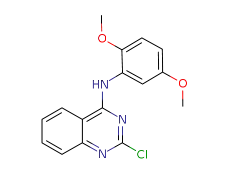 Molecular Structure of 827030-61-5 (4-Quinazolinamine, 2-chloro-N-(2,5-dimethoxyphenyl)-)