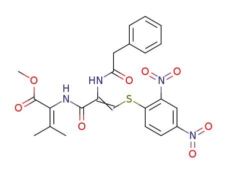 N-Phenylacetyl-S-<2,4-dinitro-phenyl>-dehydro-cysteinyl-α,β-dehydro-valin-methylester