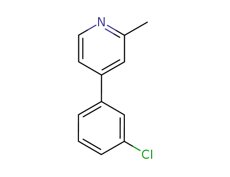 Molecular Structure of 4385-84-6 (Pyridine, 4-(3-chlorophenyl)-2-methyl-)