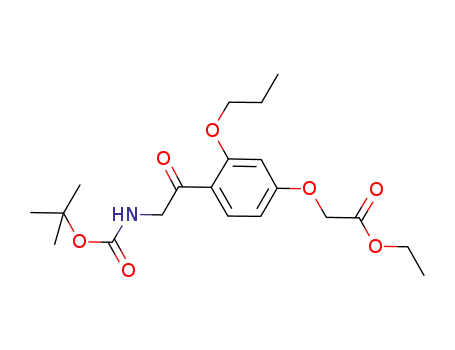 Molecular Structure of 850398-58-2 (Acetic acid,
[4-[[[(1,1-dimethylethoxy)carbonyl]amino]acetyl]-3-propoxyphenoxy]-,
ethyl ester)