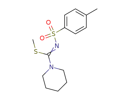 Molecular Structure of 3012-91-7 (1-Piperidinecarboximidothioic acid, N-[(4-methylphenyl)sulfonyl]-,
methyl ester)