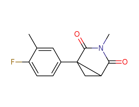 Molecular Structure of 923981-88-8 (3-Azabicyclo[3.1.0]hexane-2,4-dione,
1-(4-fluoro-3-methylphenyl)-3-methyl-)