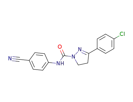 1H-Pyrazole-1-carboxamide,
3-(4-chlorophenyl)-N-(4-cyanophenyl)-4,5-dihydro-