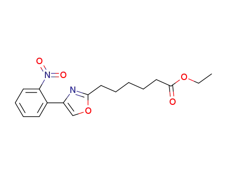 Molecular Structure of 847267-06-5 (2-Oxazolehexanoic acid, 4-(2-nitrophenyl)-, ethyl ester)
