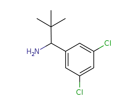 Molecular Structure of 654683-91-7 (Benzenemethanamine, 3,5-dichloro-a-(1,1-dimethylethyl)-)