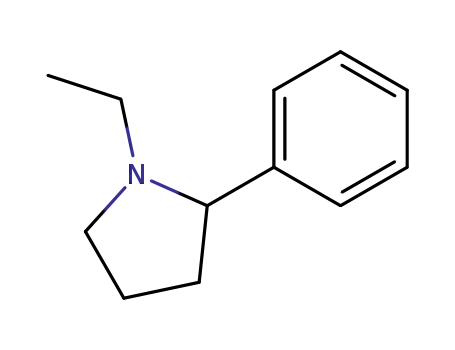 Molecular Structure of 3287-77-2 (Pyrrolidine, 1-ethyl-2-phenyl-)