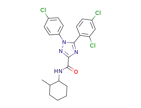 Molecular Structure of 676457-18-4 (1H-1,2,4-Triazole-3-carboxamide,
1-(4-chlorophenyl)-5-(2,4-dichlorophenyl)-N-(2-methylcyclohexyl)-)