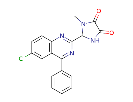 4,5-Imidazolidinedione, 2-(6-chloro-4-phenyl-2-quinazolinyl)-1-methyl-