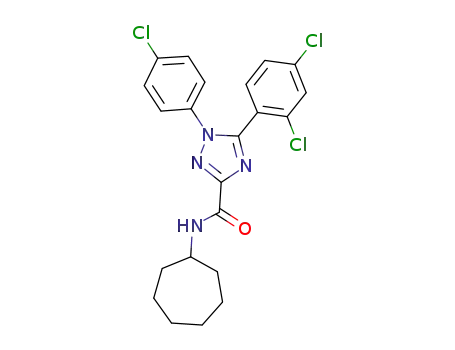 Molecular Structure of 676457-22-0 (1H-1,2,4-Triazole-3-carboxamide,
1-(4-chlorophenyl)-N-cycloheptyl-5-(2,4-dichlorophenyl)-)