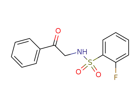 Molecular Structure of 874812-71-2 (Benzenesulfonamide, 2-fluoro-N-(2-oxo-2-phenylethyl)-)