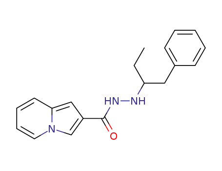 Molecular Structure of 62596-89-8 (2-Indolizinecarboxylic acid, 2-[1-(phenylmethyl)propyl]hydrazide)