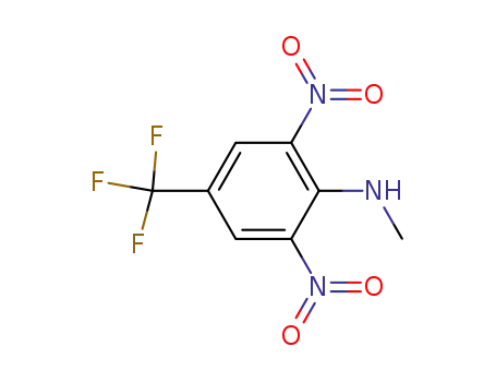 Molecular Structure of 6574-17-0 (Benzenamine, N-methyl-2,6-dinitro-4-(trifluoromethyl)-)