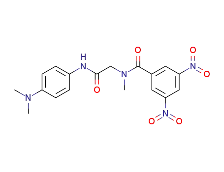 Molecular Structure of 62205-75-8 (Benzamide,
N-[2-[[4-(dimethylamino)phenyl]amino]-2-oxoethyl]-N-methyl-3,5-dinitro-)