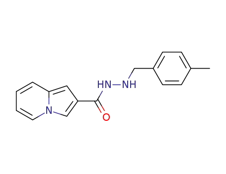 Molecular Structure of 62596-87-6 (2-Indolizinecarboxylic acid, 2-[(4-methylphenyl)methyl]hydrazide)