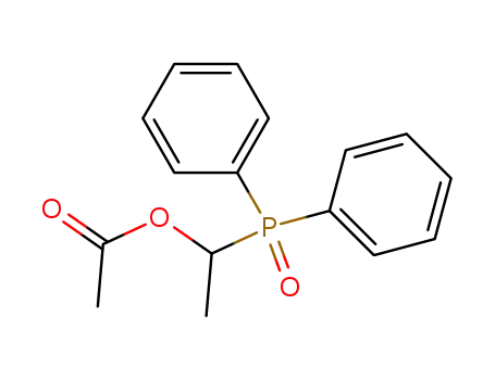 Molecular Structure of 63762-12-9 (Ethanol, 1-(diphenylphosphinyl)-, acetate)