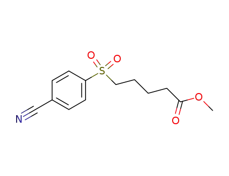 Pentanoic acid, 5-[(4-cyanophenyl)sulfonyl]-, methyl ester