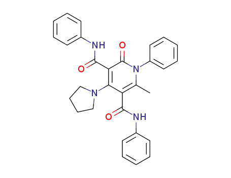 6-Methyl-2-oxo-1-phenyl-4-pyrrolidin-1-yl-1,2-dihydro-pyridine-3,5-dicarboxylic acid bis-phenylamide