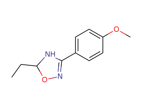 Molecular Structure of 61477-42-7 (1,2,4-Oxadiazole, 5-ethyl-4,5-dihydro-3-(4-methoxyphenyl)-)