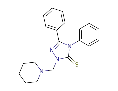 Molecular Structure of 56807-57-9 (3H-1,2,4-Triazole-3-thione,
2,4-dihydro-4,5-diphenyl-2-(1-piperidinylmethyl)-)