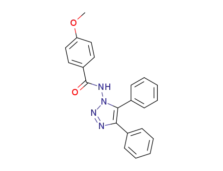 Molecular Structure of 61588-71-4 (Benzamide, N-(4,5-diphenyl-1H-1,2,3-triazol-1-yl)-4-methoxy-)