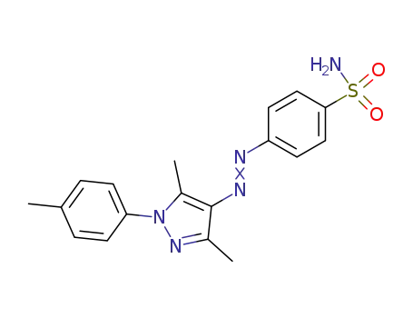 Molecular Structure of 62383-45-3 (Benzenesulfonamide,
4-[[3,5-dimethyl-1-(4-methylphenyl)-1H-pyrazol-4-yl]azo]-)