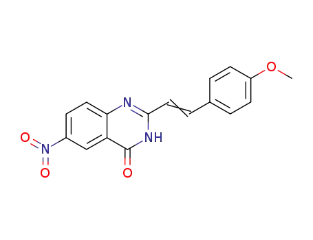 Molecular Structure of 63441-06-5 (4(1H)-Quinazolinone, 2-[2-(4-methoxyphenyl)ethenyl]-6-nitro-)