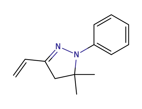 Molecular Structure of 54235-27-7 (1H-Pyrazole, 3-ethenyl-4,5-dihydro-5,5-dimethyl-1-phenyl-)