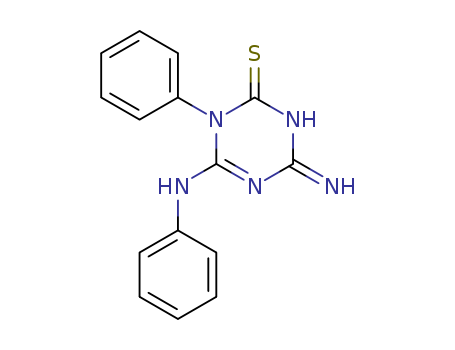Molecular Structure of 14943-74-9 (1,3,5-Triazine-2(1H)-thione, 4-amino-1-phenyl-6-(phenylamino)-)