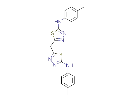 Molecular Structure of 35728-54-2 (1,3,4-Thiadiazol-2-amine, 5,5'-methylenebis[N-(4-methylphenyl)-)