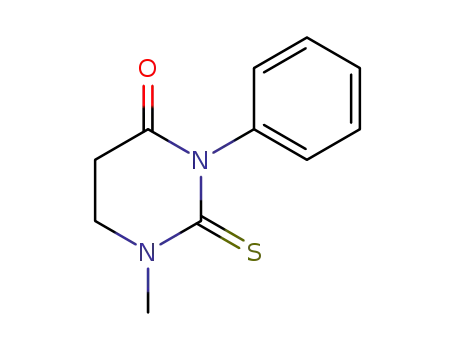 Molecular Structure of 59669-78-2 (4(1H)-Pyrimidinone, tetrahydro-1-methyl-3-phenyl-2-thioxo-)