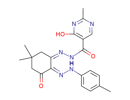5-Pyrimidinecarboxylicacid, 1,6-dihydro-2-methyl-6-oxo-,2-[5,5-dimethyl-2-[2-(4-methylphenyl)hydrazinylidene]-3-oxocyclohexylidene]hydrazide