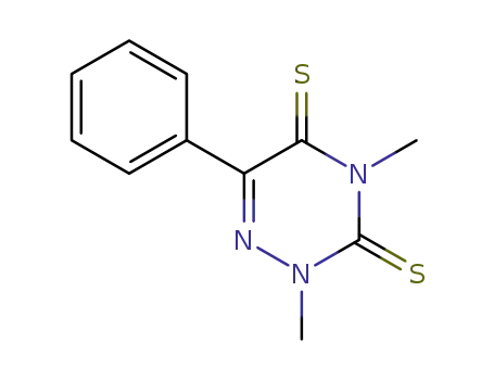 Molecular Structure of 38119-61-8 (1,2,4-Triazine-3,5(2H,4H)-dithione, 2,4-dimethyl-6-phenyl-)