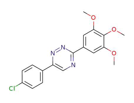 Molecular Structure of 64493-80-7 (1,2,4-Triazine, 6-(4-chlorophenyl)-3-(3,4,5-trimethoxyphenyl)-)