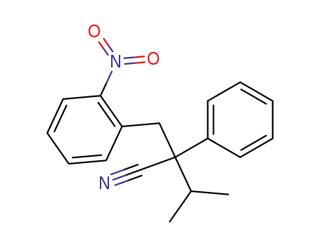 Molecular Structure of 62557-64-6 (Benzenepropanenitrile, a-(1-methylethyl)-2-nitro-a-phenyl-)