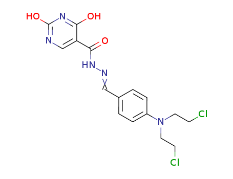 5-Pyrimidinecarboxylicacid, 1,2,3,4-tetrahydro-2,4-dioxo-,2-[[4-[bis(2-chloroethyl)amino]phenyl]methylene]hydrazide cas  804-25-1