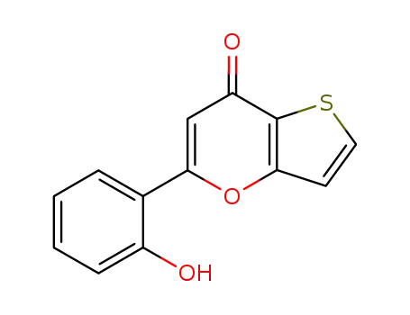 7H-Thieno[3,2-b]pyran-7-one, 5-(2-hydroxyphenyl)-