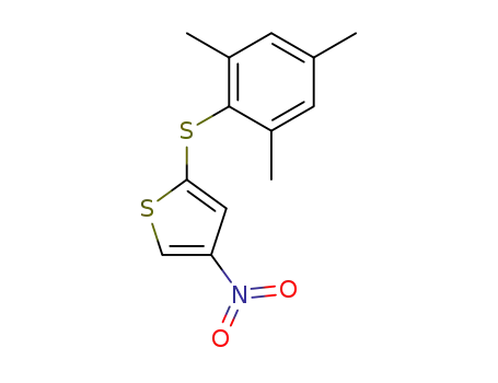 Molecular Structure of 19985-35-4 (Thiophene, 4-nitro-2-[(2,4,6-trimethylphenyl)thio]-)