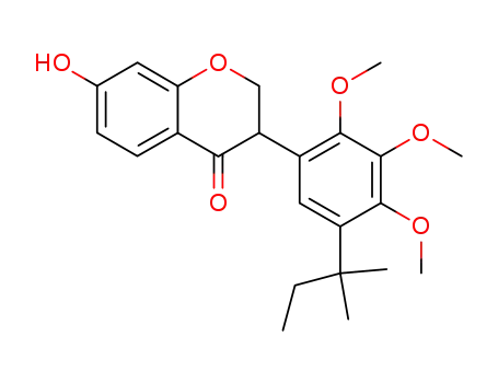 Molecular Structure of 61186-63-8 (4H-1-Benzopyran-4-one,
3-[5-(1,1-dimethylpropyl)-2,3,4-trimethoxyphenyl]-2,3-dihydro-7-hydroxy-)