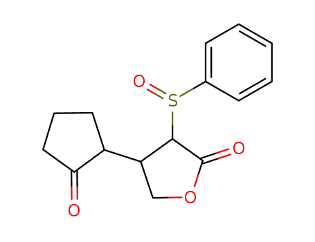 2(3H)-Furanone, dihydro-4-(2-oxocyclopentyl)-2-(phenylsulfinyl)-
