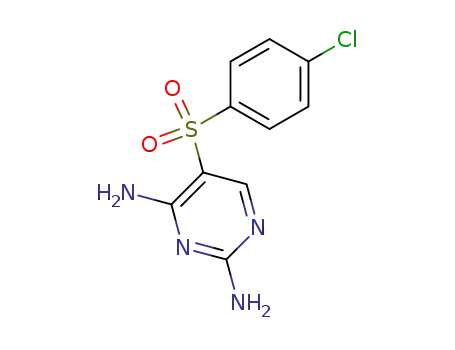 Molecular Structure of 32083-43-5 (2,4-Pyrimidinediamine, 5-[(4-chlorophenyl)sulfonyl]-)