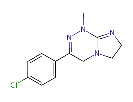Molecular Structure of 27450-25-5 (Imidazo[2,1-c][1,2,4]triazine,
3-(4-chlorophenyl)-1,4,6,7-tetrahydro-1-methyl-)