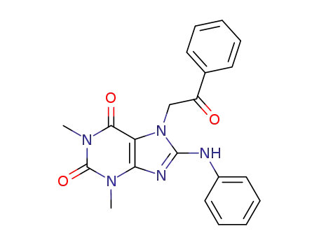 8-anilino-1,3-dimethyl-7-(2-oxo-2-phenyl-ethyl)-3,7-dihydro-purine-2,6-dione