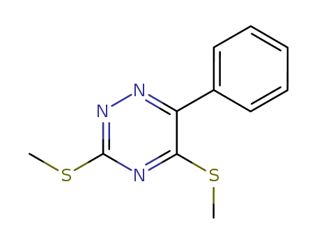 Molecular Structure of 16946-83-1 (1,2,4-Triazine, 3,5-bis(methylthio)-6-phenyl-)