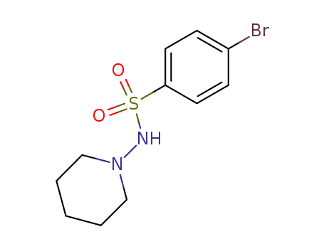 Molecular Structure of 64268-85-5 (Benzenesulfonamide, 4-bromo-N-1-piperidinyl-)