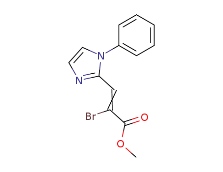 2-bromo-3-(1-phenyl-1<i>H</i>-imidazol-2-yl)-acrylic acid methyl ester